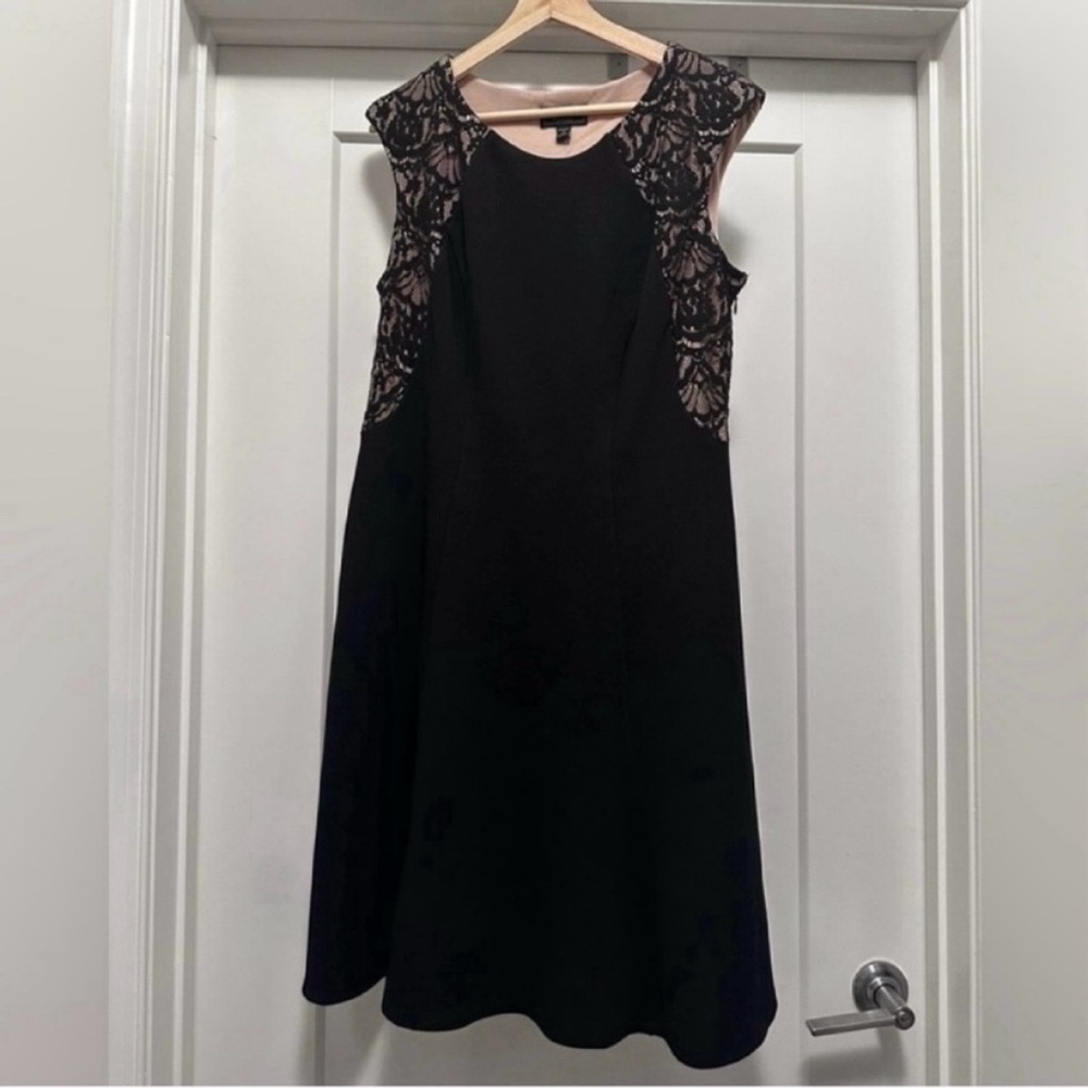 ❤️ NWT! Black and Tan DRESS BARN Lace Dress - Size 14W
